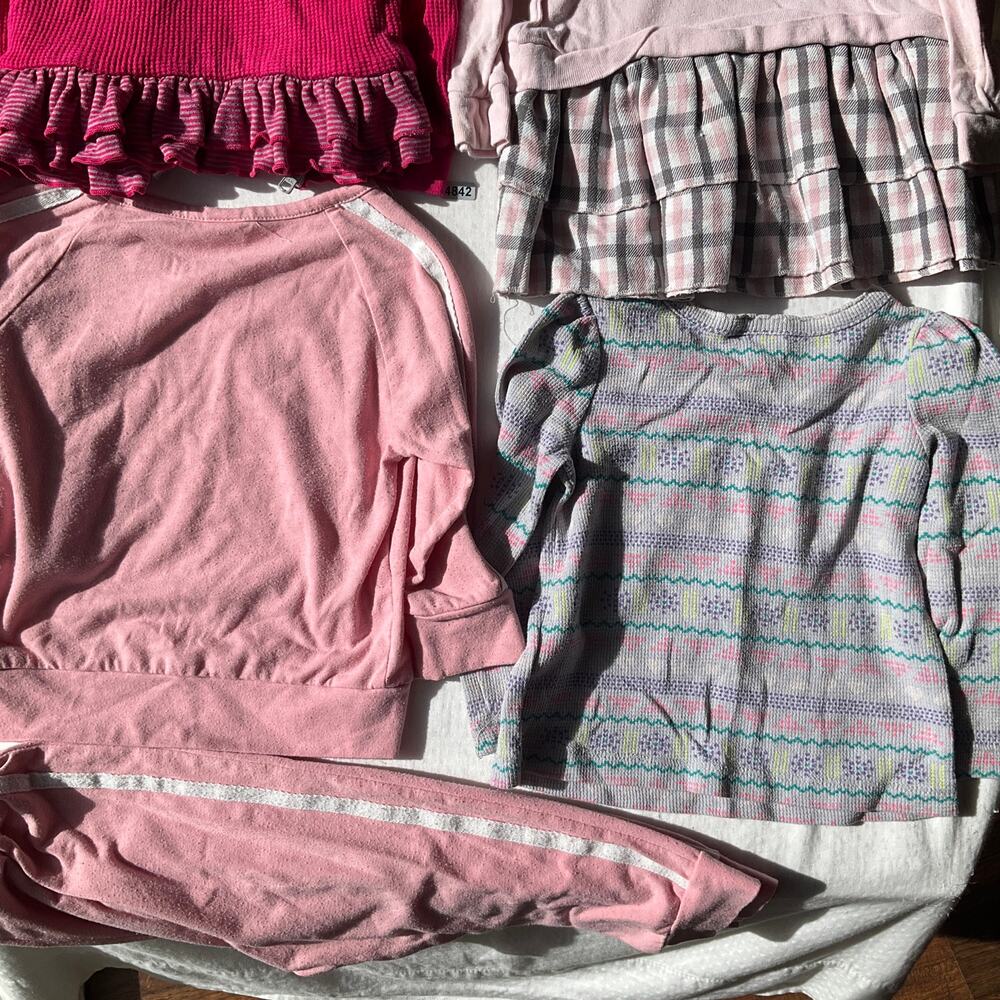 Circo Bundle of Clothes Baby Girl 18M Pink Gray T-shirts Full-zip Jacket Pj Set - Picture 11 of 12